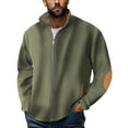 thumbnail image 2 of pstuiky camisas de manga larga para hombre, Blusa/abrigo informal y moderno para hombre, de color liso, con solapa, cremallera y manga larga, de terciopelo y ondas de agua. camisetas de hombre m, 2 of 7