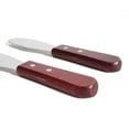 thumbnail image 6 of Bxaolu Pack of 2 Stainless Steel Butter Spreader Knife with Wooden Handle, Wide Stainless Steel Spreader Kitchen Knives for Sandwiches Butter Cheese, 6 of 8