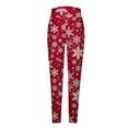 thumbnail image 3 of Up to 65 off!Lolmot Christmas Leggings Women's Xmas Deer Santa Snowflake Print Ankle-Length Tights High Waisted Workout Leggings Lightweight Soft Stretchy Yoga Pants, 3 of 4