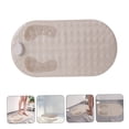 thumbnail image 5 of RENACLIPY Non- Massage Bath Mat with Cups, Light Brown TPE Floor Pad for Home Bathroom Safety, 5 of 8
