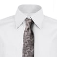 thumbnail image 3 of Men's Tie, Coffee Tones Flowers Art, 3.7", Pale Taupe and Grey, by Ambesonne, 3 of 4
