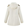 thumbnail image 2 of Soularge Women's Plus Size Jacket Insulated Winter Parka with Removable Hood White 3X, 2 of 6