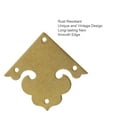 thumbnail image 3 of Home Box Corner Protector Vintage Brass Tone Guard Cover Book Desk Jewelry Box Corners Decor 4pcs, 3 of 7