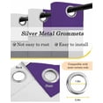 thumbnail image 6 of Purple Grey Blackout Curtains 63 Inches Long for Bedroom, Modern Purple Geometric Thermal Insulated Room Darkening Black Out Window Curtain Panels Grommet Drapes for Living Room, 6 of 8