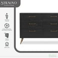 thumbnail image 4 of Evolur Stilnovo Mid Century Double Dresser In Onyx Black, 4 of 6