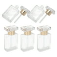 thumbnail image 1 of Botella de perfume de vidrio, 5 piezas de vidrio transparente vacía Botella de perfume vacía Botella de aceite esencial vacía Solución innovadora, 1 of 14