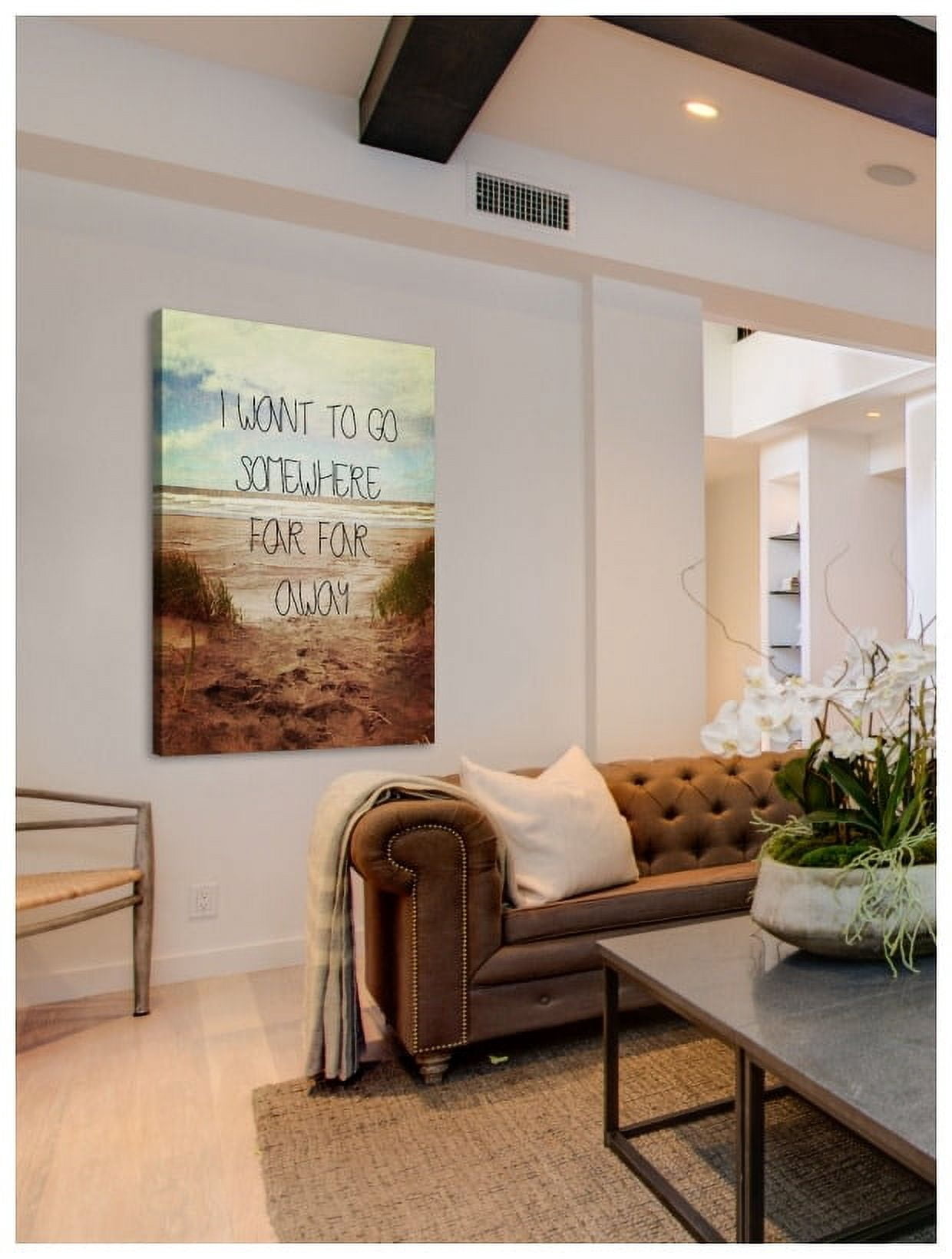 Marmont Hill "I Want to Go Somewhere Far Away" Sylvia Cook Painting Print on Canvas