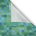 thumbnail image 6 of Ambesonne Teal Grommet Curtain, Cube Pattern Vibrant Color, 50" x 63", Sea Green Blue, 6 of 6