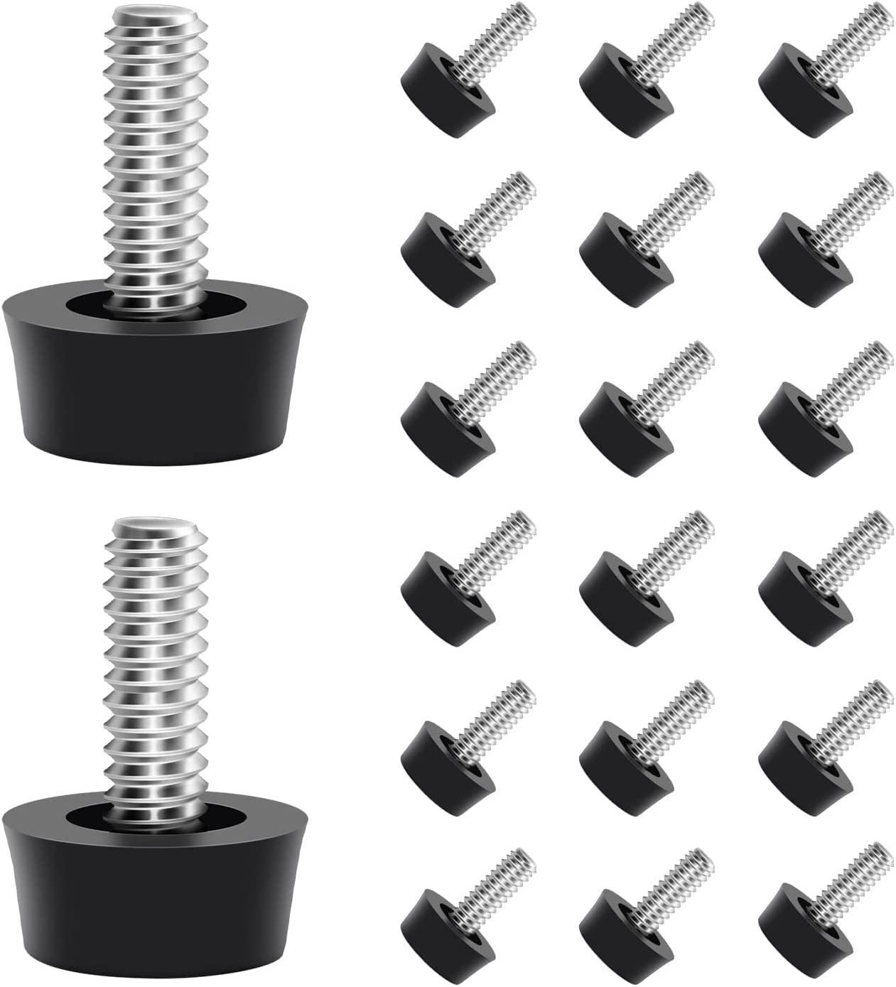 20 PCS M6 Thread Adjustable Furniture levelers Screw Feet,Galvanized