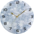 thumbnail image 5 of Wall Clock Snowflakes 10 Inch Silent Non Ticking Quality Quartz Battery Operated Digital Round Easy to Read for Home Office Kitchen Home Decor, 5 of 7