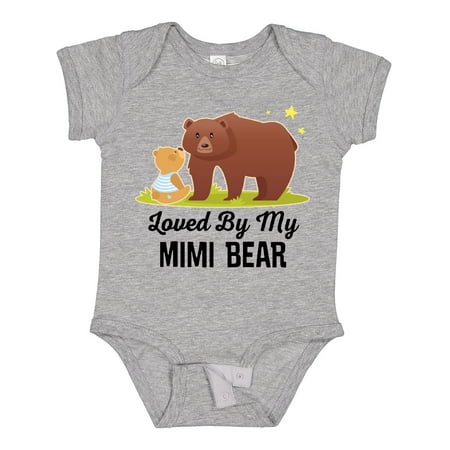 

Inktastic Mimi Bear Loves Me Grandbaby Boys or Girls Baby Bodysuit