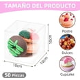thumbnail image 4 of de Regalo de Plástico 50 Piezas: Paquete Cajas de Plástico para Embalar Dulces Caramelos Macarrones, Cajas Transparentes de Regalo para Fiestas,Bodas, Baby Shower, Navidad 10*10*10, 4 of 7