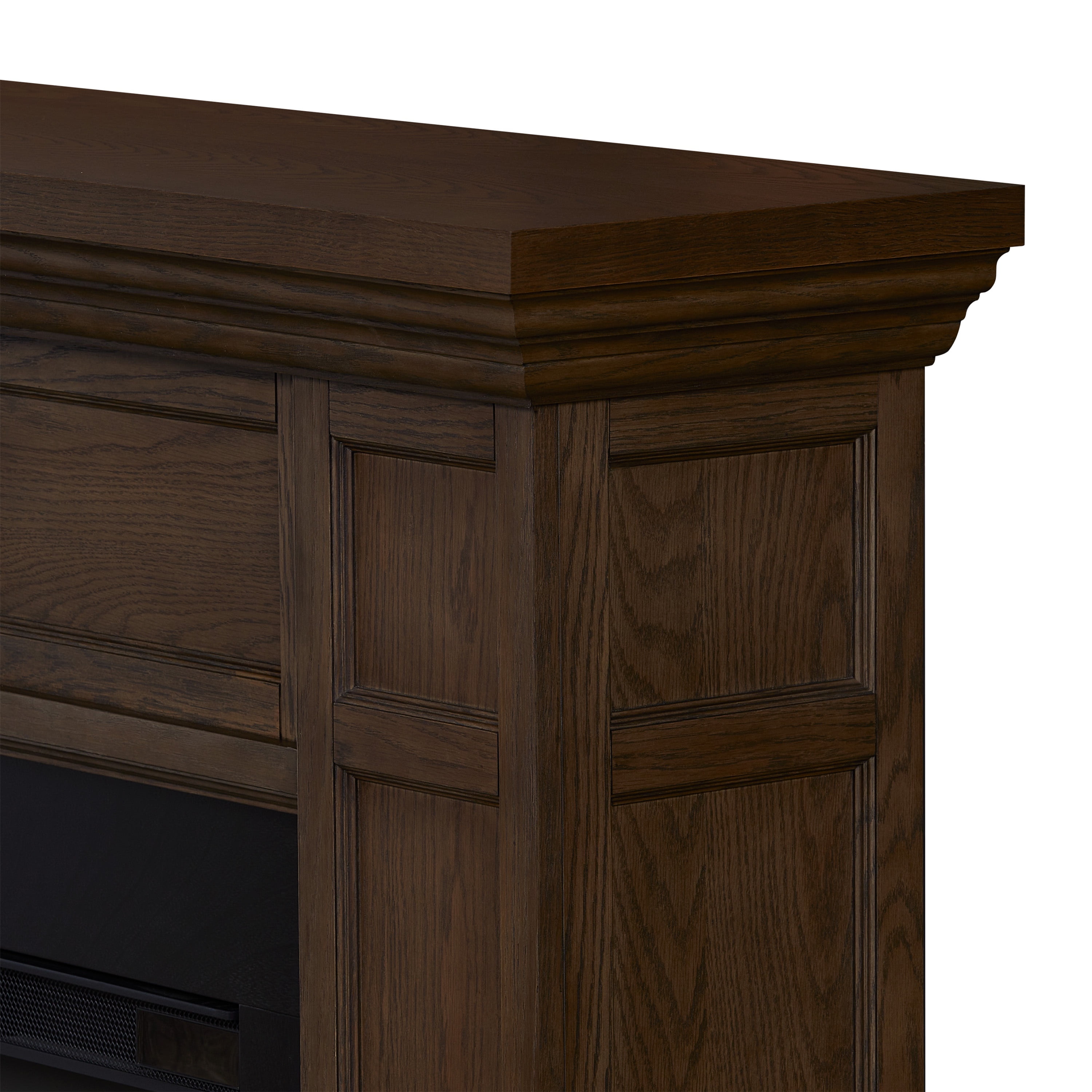 Real Flame Alcott 75-inch Landscape Electric Fireplace in Aged Barrel
