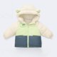 thumbnail image 4 of Parkas de manga larga, ropa de invierno para niños y niñas, chaqueta de plumón de terciopelo grueso para niños, chaqueta corta con capucha y bloques de color, tops de algodón para niños, 4 of 9