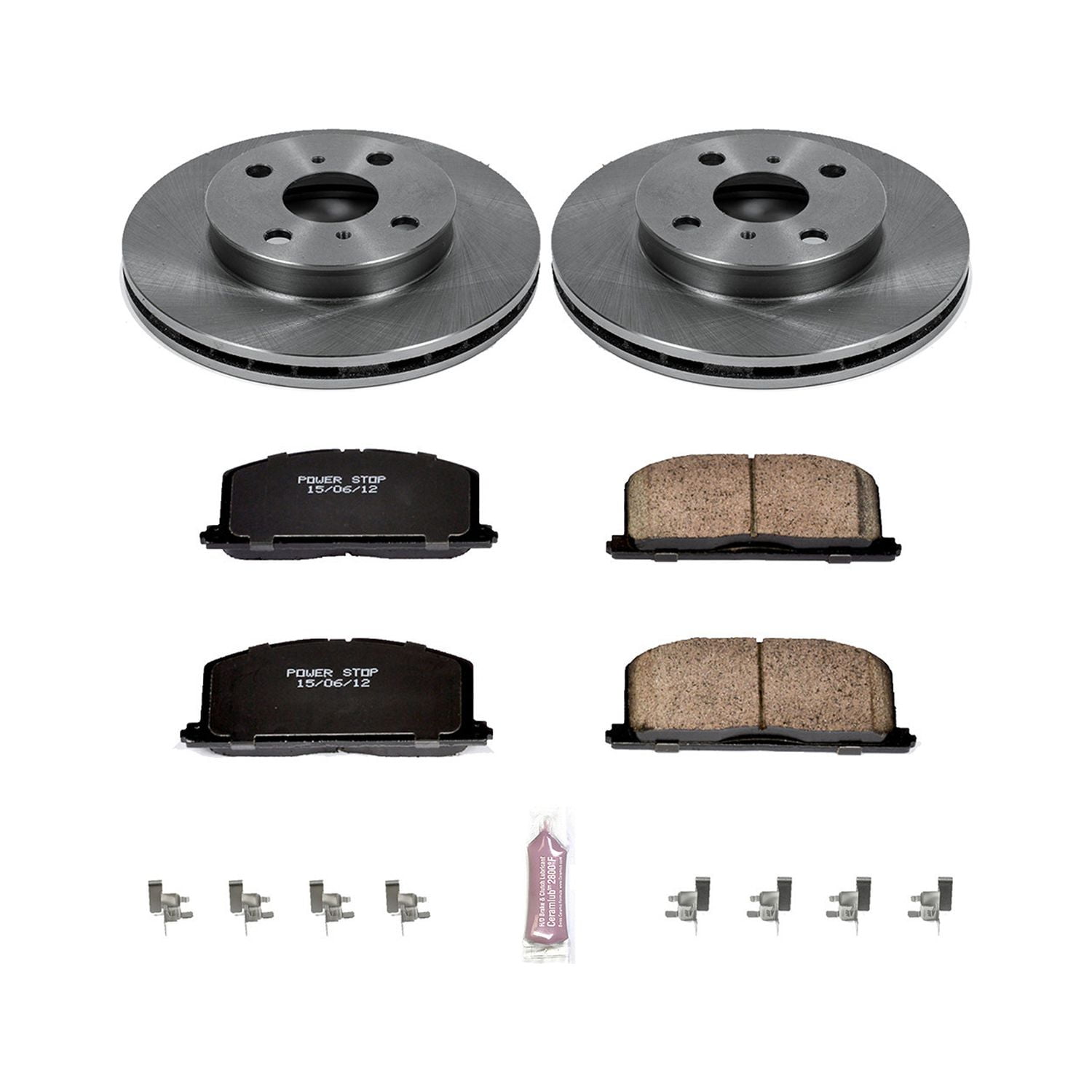 Power Stop Front Stock Replacement Brake Pad and Rotor Kit KOE6239