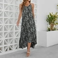 thumbnail image 1 of Lenago Summer Plus Size Summer Dresses Women's Summer Print Off-the-Shoulder Dress Beach Dress Sun Dress Mini Dress Irregular Hem Ruffled Flowy Dress Party Beach Dresses on Clearance, 1 of 5