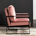 thumbnail image 3 of US Pride Furniture Hosam 25.4" Velvet Upholstery Metal Arms Chair Pink, 3 of 6
