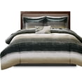 thumbnail image 4 of Madison Park Full Size 9 Piece Comforter Set with Cotton Bed Sheets Taupe,Bed in a Bag,All Season Bed Set,Cozy and Lightweight, 4 of 12