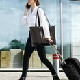 thumbnail image 5 of FORMRS Canvas Laptop Tote Bag for Women with 15.6" Computer Compartments Shoulder Handbag, Abstract Mountain, 5 of 7