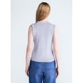 thumbnail image 3 of Free Assembly Women's Ruffle Trim Pointelle Sweater Shell, Lightweight, Sizes XS-XXL, 3 of 5