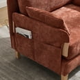 thumbnail image 6 of 3-In-1 Convertible Sleeper, Foldable Sofa Bed Recliner, Mid-Century Modern Decor, Suitable for Small Spaces, with Three Pillows, Can Be Placed in The Bedroom Study Room (Orange), 6 of 9