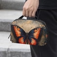 thumbnail image 2 of Butterfly USB Organizer Oxford Cloth Waterproof Charger Phone Case Hard Drive Bags USB Case Bag 5.9x9.44x3.14 in Digital Product Storage Organizer, 2 of 6
