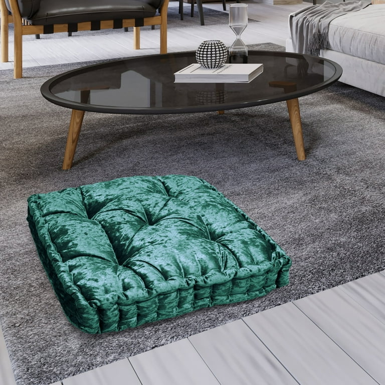 Better Homes Gardens Crushed Velvet Tufted Square Floor Cushion