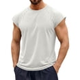 thumbnail image 3 of Blekii Men's Muscle Tank Top Workout Gym Athletic T Shirt Casual Cap Sleeve Summer Top White Xl, 3 of 10
