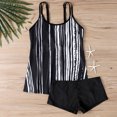 thumbnail image 3 of Maillots de Bain Deux Pièces pour Femmes, Tankinis Deux Pièces pour Femmes Col Rond Blouson Haut de Tankini avec Shorts Maillots de Bain Modestes Grande Taille P-5TG Liquidation Vêtements pour Femmes, 3 of 5