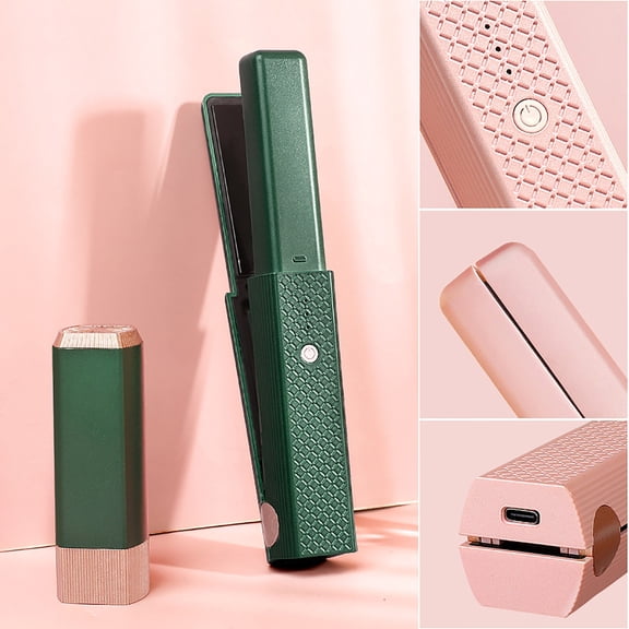 YZEGDCH Hair Tools Hair Flat Iron Rotating Ceramic Travel Portable Heatless Hair Curlers Gift for Mother Women Girls