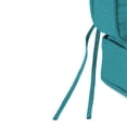 thumbnail image 6 of Jordan Manufacturing 45" x 22" McHusk Lagoon Aqua Crosshatch Rectangular Outdoor Deep Seat Chair Cushion Set with Ties and Welt, 6 of 12