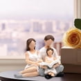 thumbnail image 5 of Rirozkan Family Figurines Set, Resin People Sculpture, Heartwarming Family of Four Statue, Home Decor Tabletop Ornament for Mother's Day Father's Day Housewarming Gift, 5 of 6
