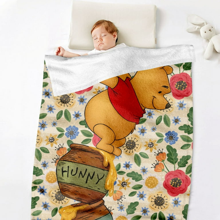 Pooh bear baby blanket hot sale