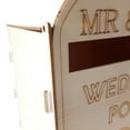 DIY Wooden Wedding Mailbox Post Box with Lock Rustic Hollow Gift Card