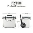 thumbnail image 6 of RTIC 22 QT Wheeled Hard-Sided Cooler, Fits 28 Cans or 6 Wine Bottles, White & Grey, 6 of 9