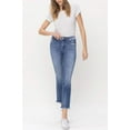 thumbnail image 4 of Flying Monkey - Mid-Rise Crop Slim Straight Jeans with Frayed Step Hem (27 1/4" Inseam) - F5210, 4 of 9
