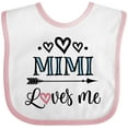 thumbnail image 3 of Inktastic Mimi Grandma Loves Me Girls Baby Bib, 3 of 4