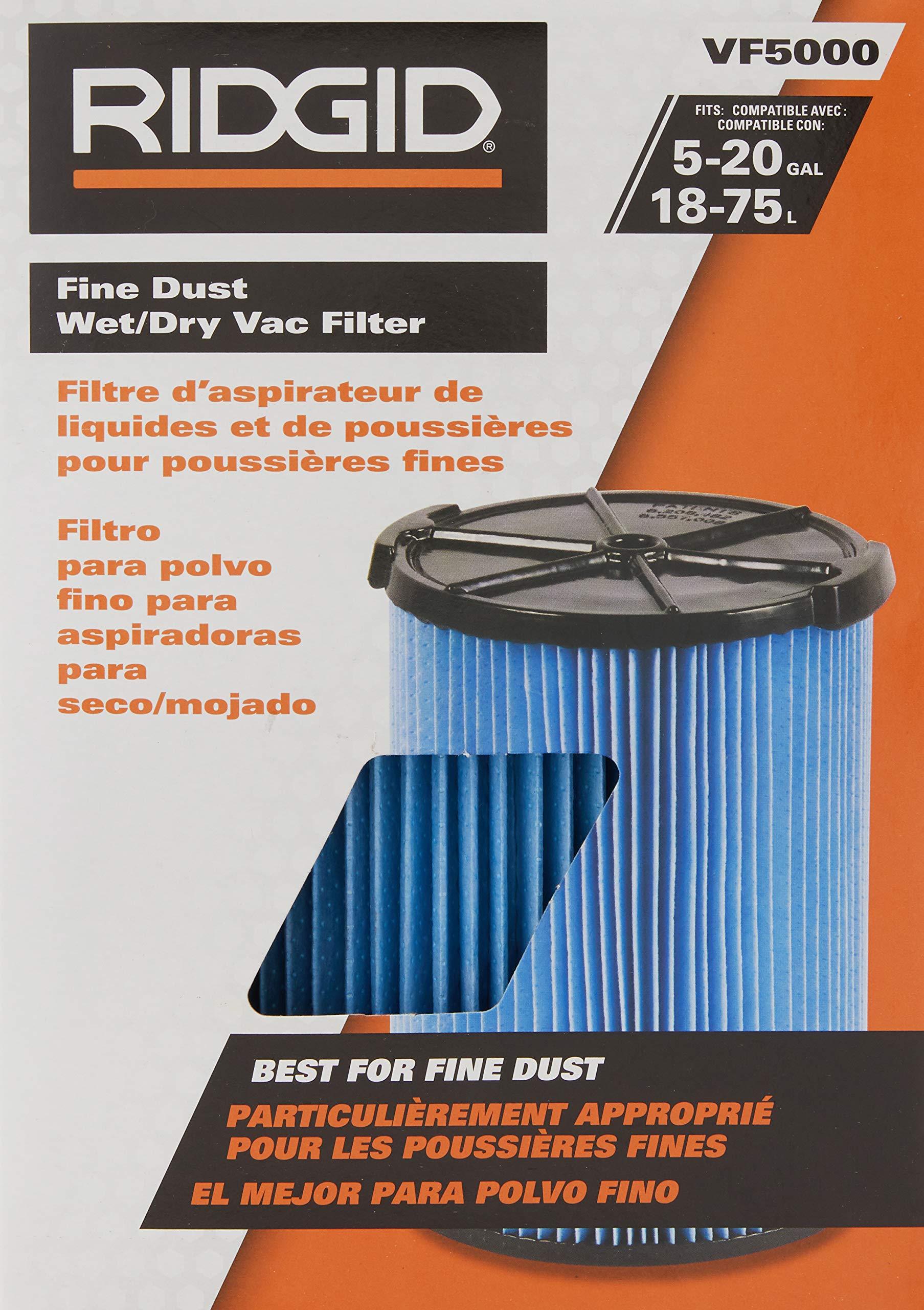 Vf5000 3layer Pleated Paper Filter Replacement For Rigid 520 Gallon Wet dry Vacuums Wd1450