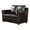 Brown, variant on Furniture of America Lillard Faux Leather Upholstered Loveseat in Dark Gray