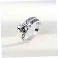 thumbnail image 3 of 4 Pcs Open Crochet Ring Silver Band Ring Yarn Finger Holder Crochet Loop Rings Jewelry To Open, 3 of 5