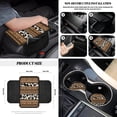 thumbnail image 5 of Renewold American Tribal Cow Print 12 Pack Front Car Seat Covers Set, with Steering Wheel Cover Seat Belt Cover Armrest Pad Trash Bag Mount Phone Holder Rearview Mirror Cover Cup Holder Key Chain, 5 of 7