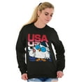 thumbnail image 4 of Tootsie Mr Owl Patriotic USA America Unisex Plus Size Sweatshirt Brisco Brands 2X, 4 of 5