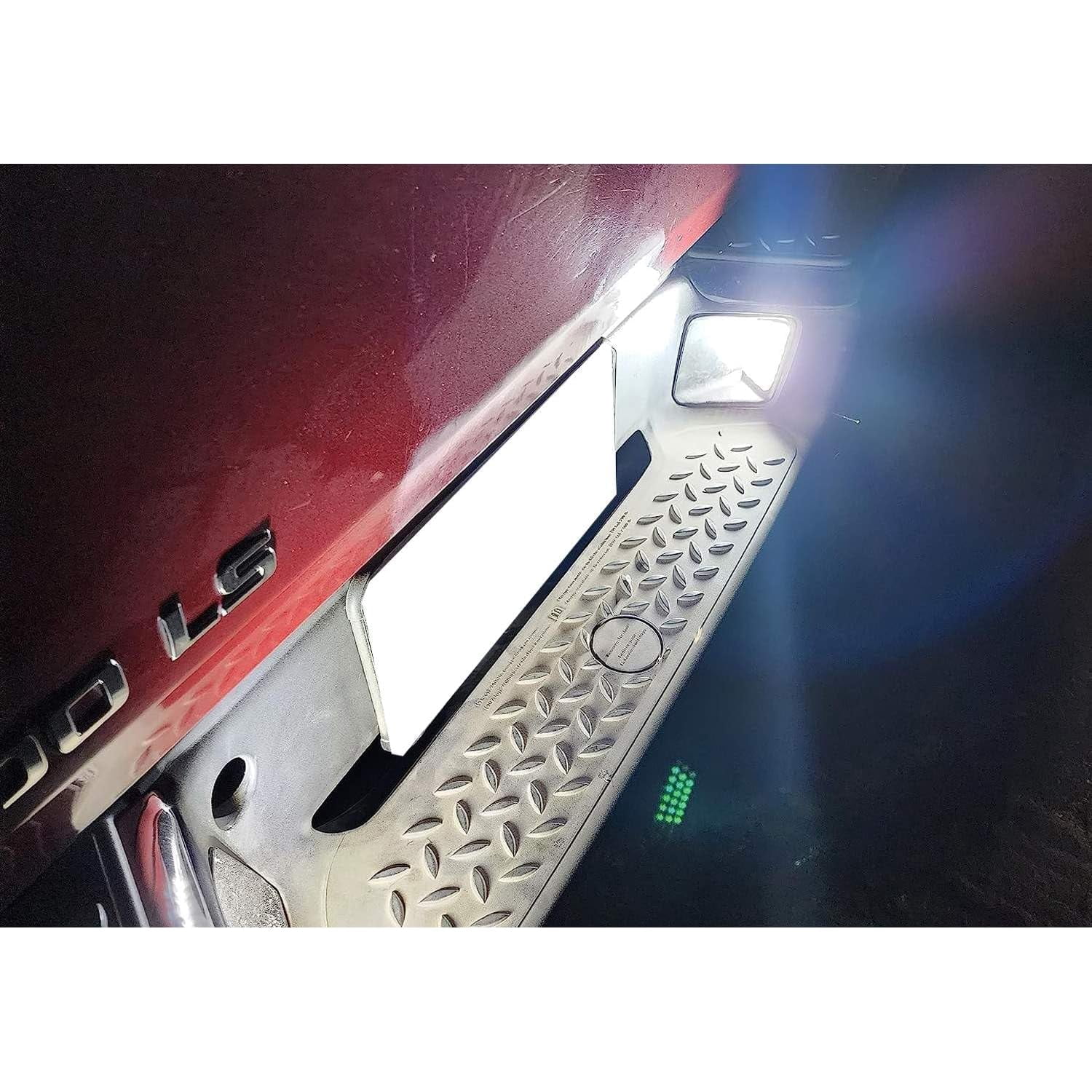 OEM-Fit 3W Full LED License Plate Light Assembly Kit For Chevy 2004-2012 Colorado GMC Canyon Pickup Truck, Powered by 21-SMD Xenon White LED Diodes