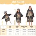 thumbnail image 4 of FORMRS Wearable Blanket Hoodie with Sleeves for Kids Cozy Flannel Sweatshirt, Skeleton with Flowers Pattern, 4 of 7