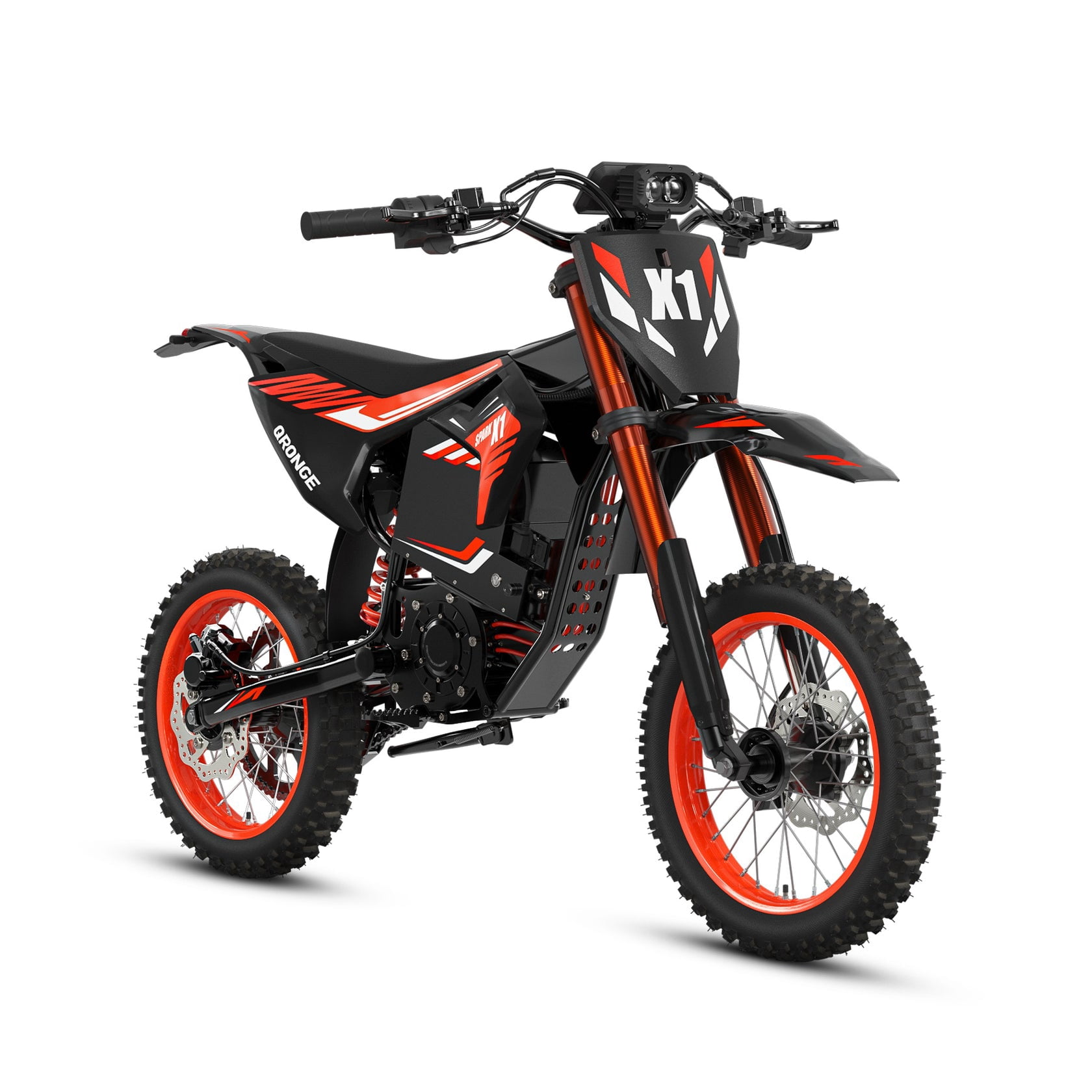 4500W Electric Dirt Bike for Adults 50 mph Max Speed off Road E-Bike up to 60Miles Range 14"/12" Fat Tire Ebike 60V 28.8AH Battery Full Suspension E Mountain Bike, Dual Hydraulic Brake, UL2849 by SGS