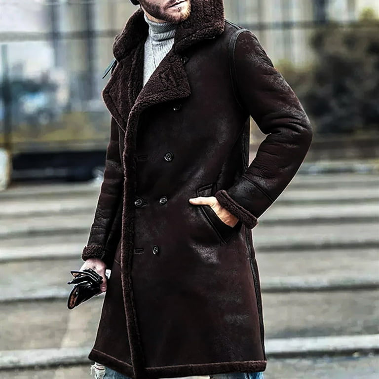 Trench coat top with fleece lining
