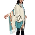 thumbnail image 4 of Honeii Cute colorful whale Print Scarf Oversized Scarf Tassel Fall Winter Thick Scarf Warm Shawl Women,Women's Scarves & Wraps, 4 of 8