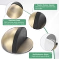 thumbnail image 2 of Uxcell 2-Pack Topes de Puerta Montados en el Suelo, Tope de Puerta de Media Cúpula de Acero Inoxidable con Amortiguador de Goma Plástica [Bronce Verde], 2 of 7