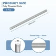 thumbnail image 2 of 5Pcs M8-1.25x160mm Fully Threaded Rods, 304 Stainless Steel Thread Bar Studs, 2 of 7