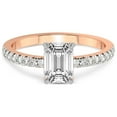 thumbnail image 3 of 5 Carat IGI Certified Emerald Shape Lab Grown Diamond Engagement Ring | 14K Rose Gold | Venetia Half Eternity Diamond Ring | FG-VS1-VS2 Quality Friendly Diamonds, 3 of 4
